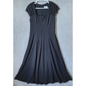Stage Accents Performance Apparel Women's Sz 10 Cap Sleeve Long Dress Black